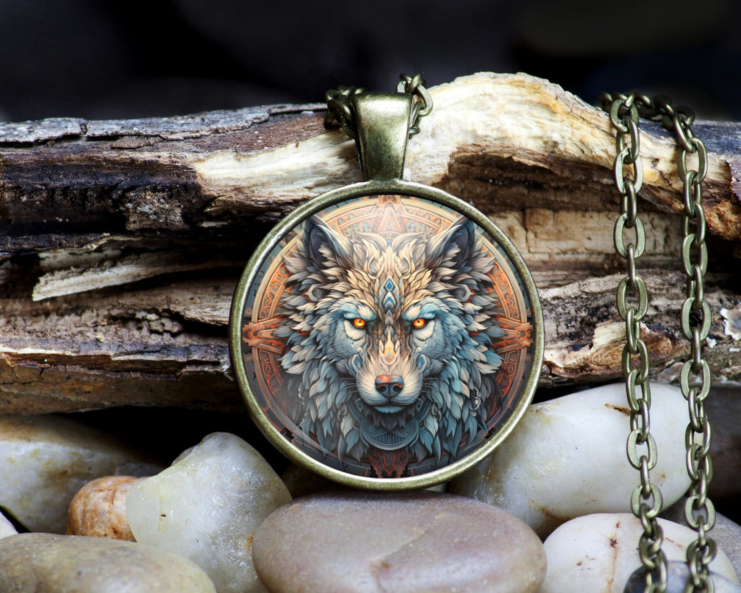 Wolf Necklace, Fierce Fantasy Wolf Pendant, Gift For Wolf Lover